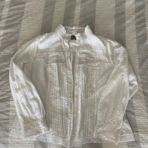 Ralph Lauren Swiss dot peplum blouse